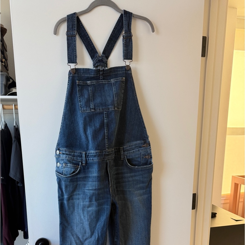 Hatch Women's Classic Blue Denim Overalls